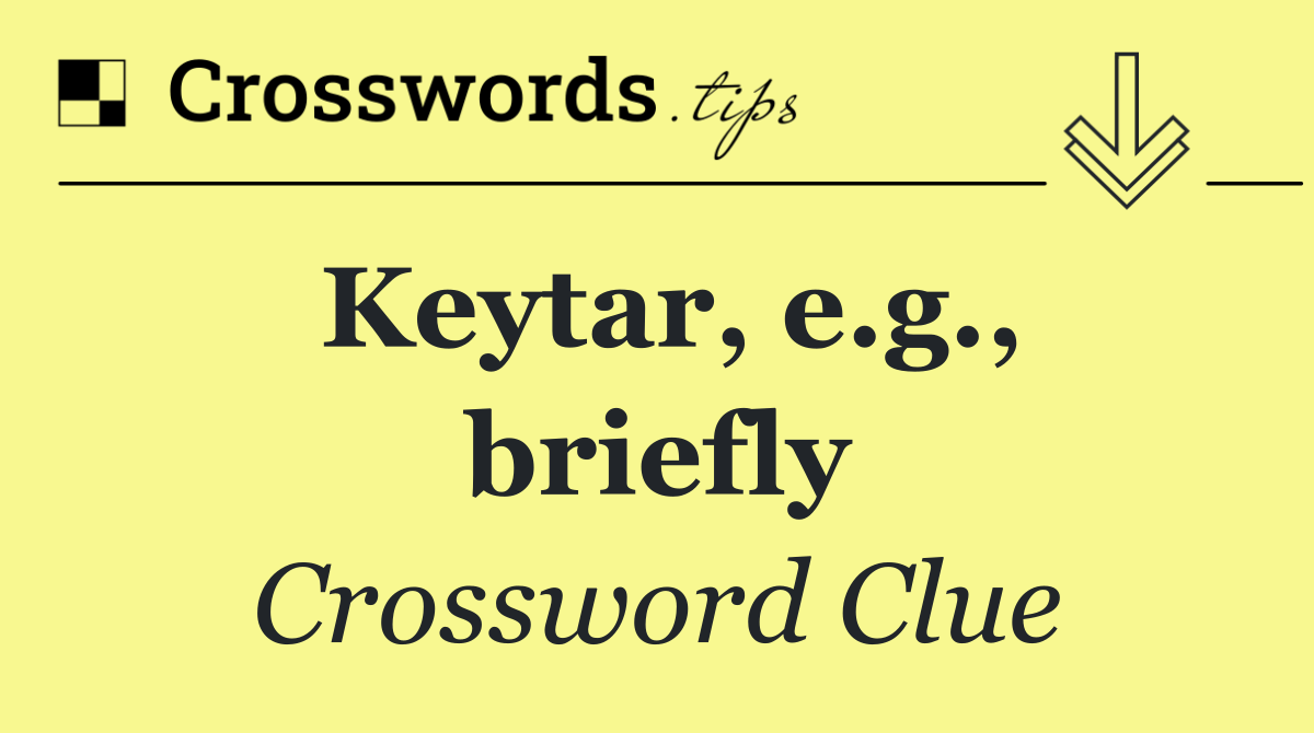 Keytar, e.g., briefly