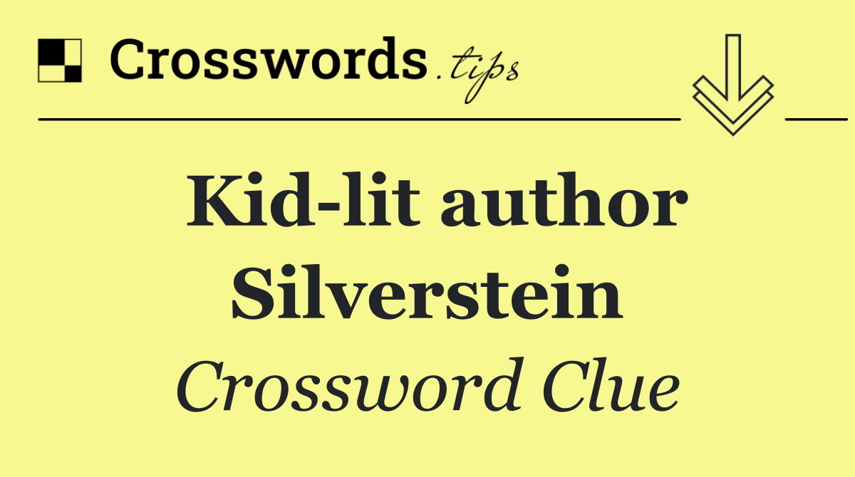 Kid lit author Silverstein