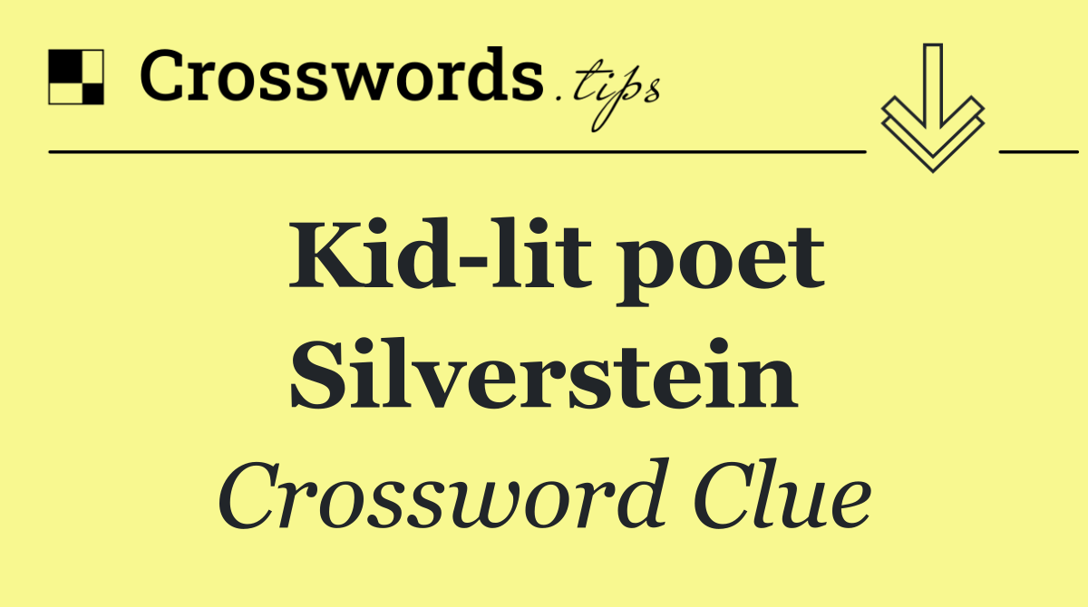 Kid lit poet Silverstein