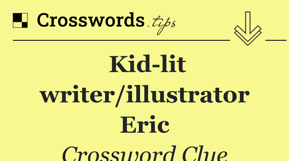 Kid lit writer/illustrator Eric