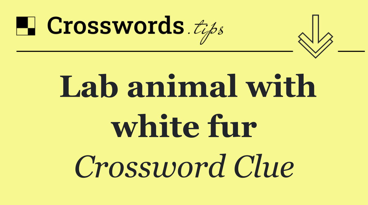 Lab animal with white fur