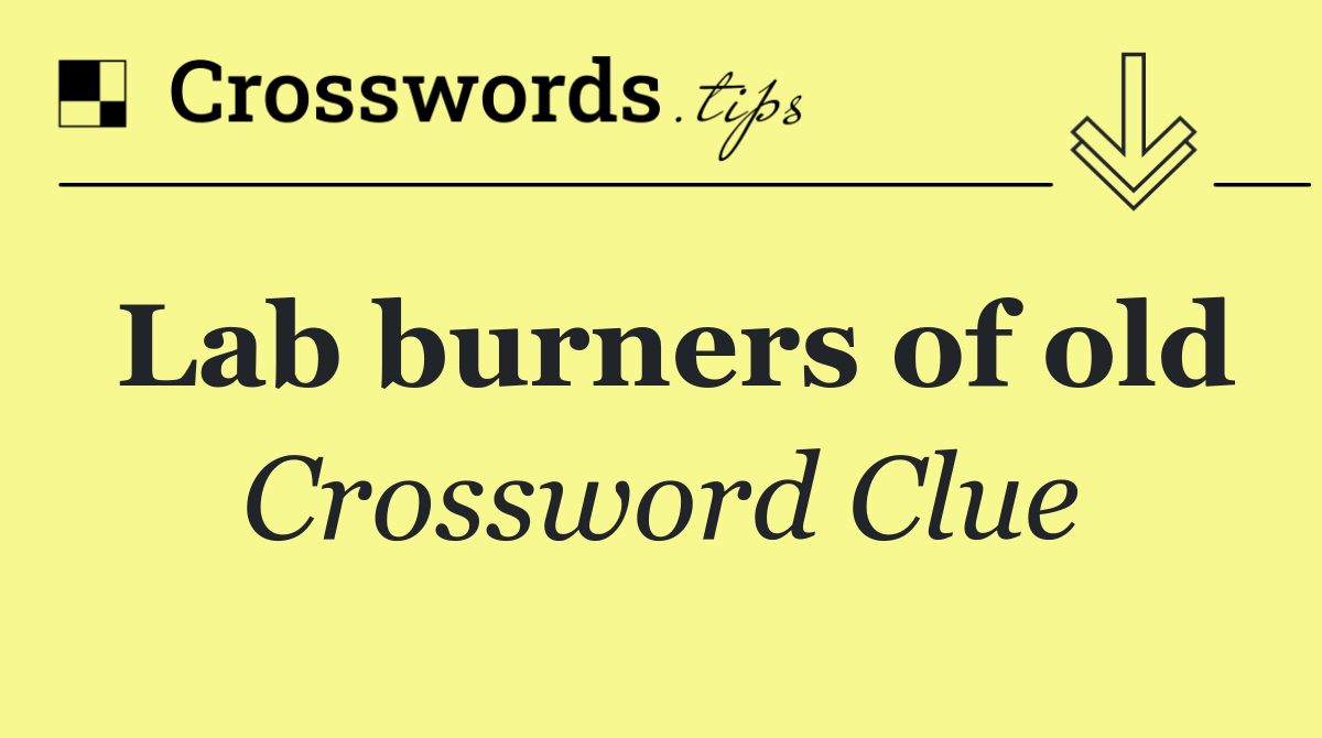 Lab burners of old