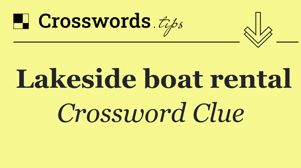 Lakeside boat rental