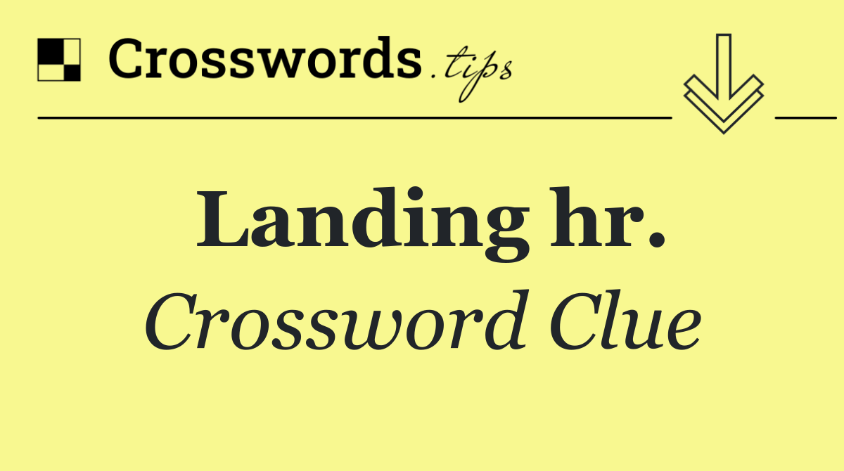 Landing hr.
