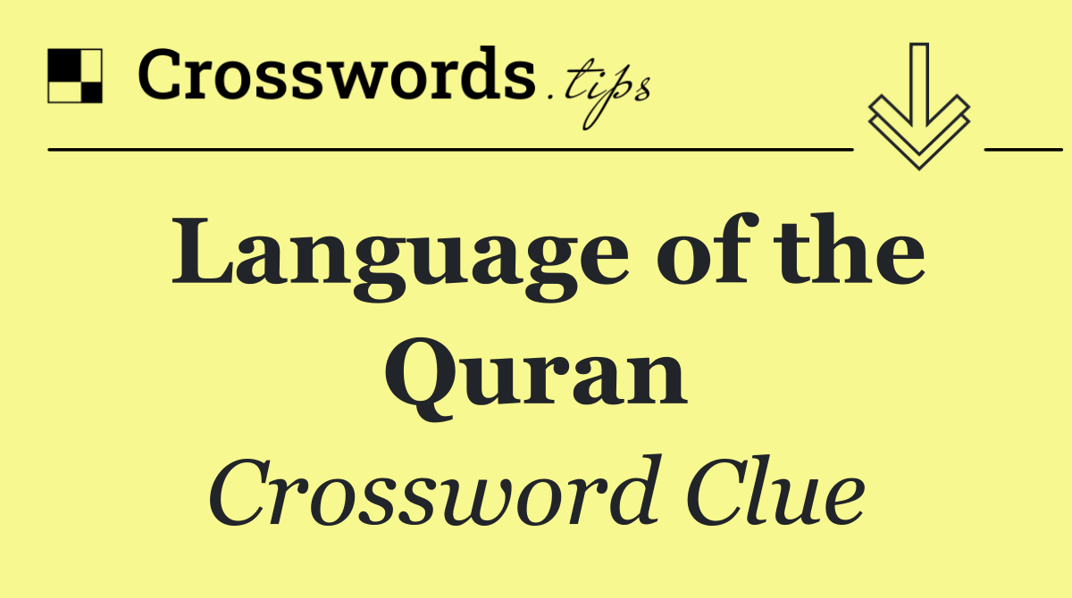 Language of the Quran