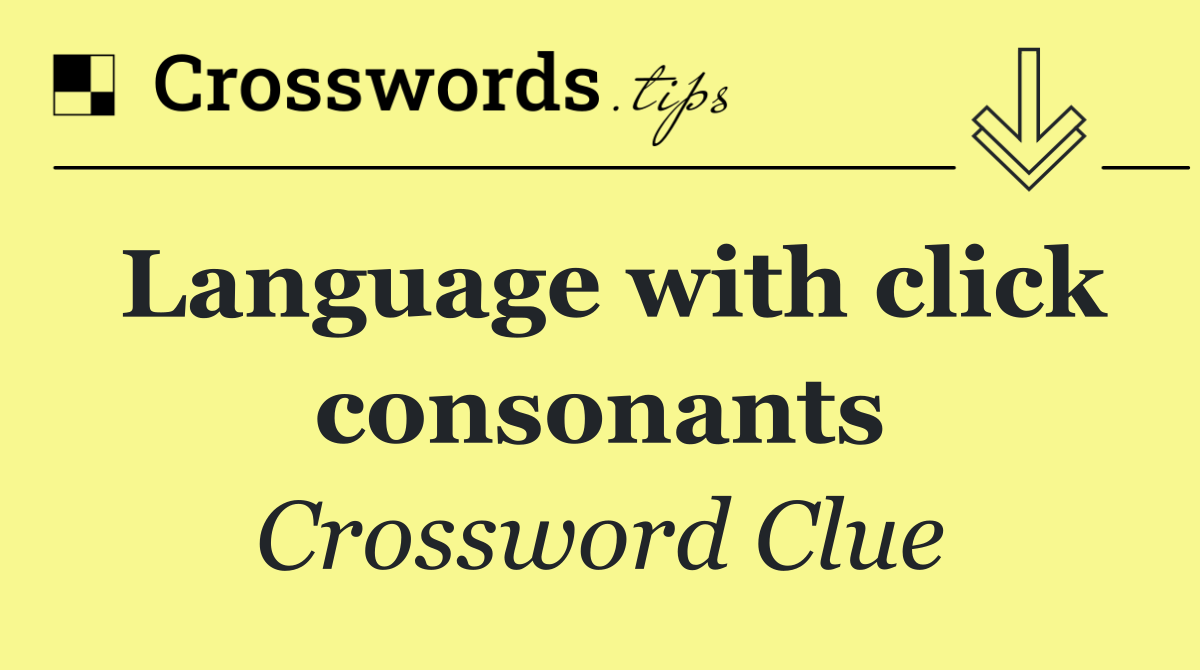 Language with click consonants