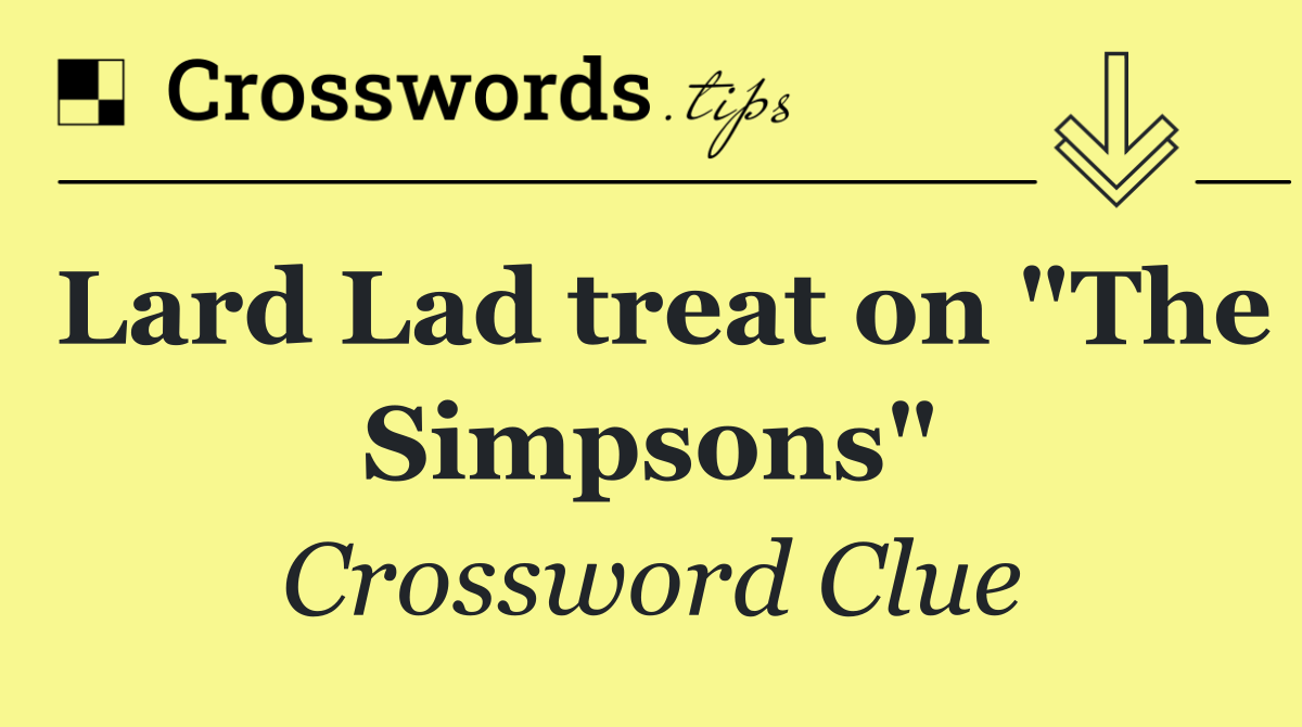 Lard Lad treat on "The Simpsons"