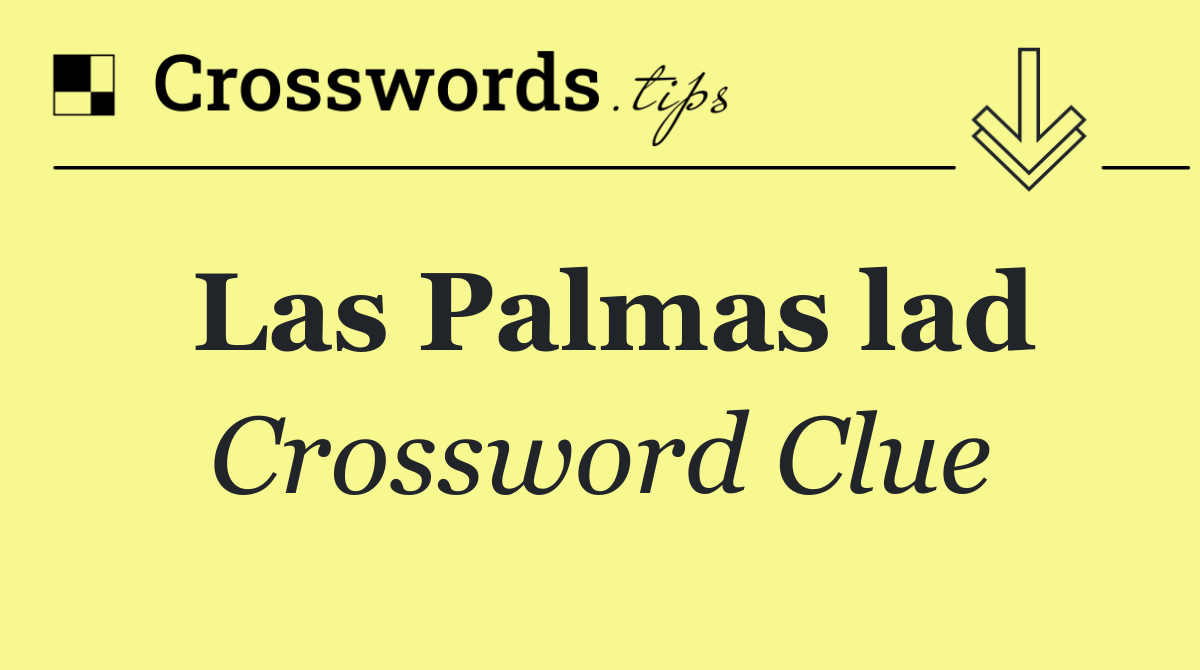 Las Palmas lad