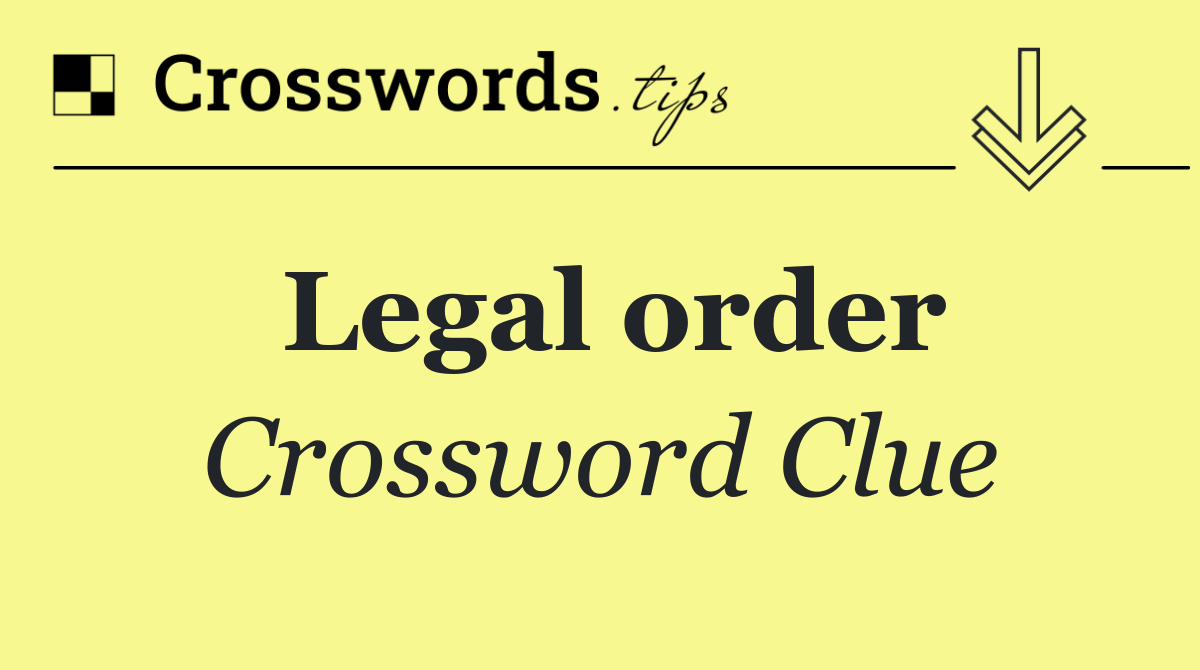 Legal order