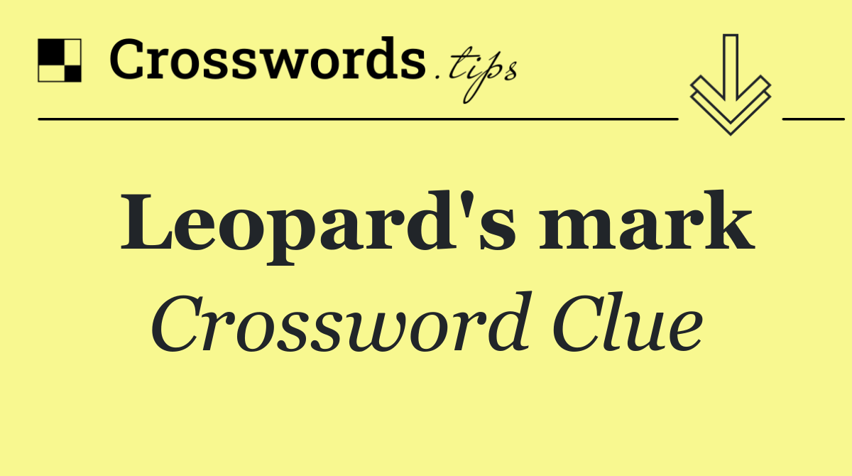 Leopard's mark