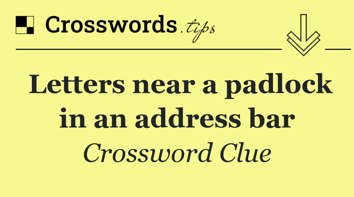 Letters near a padlock in an address bar