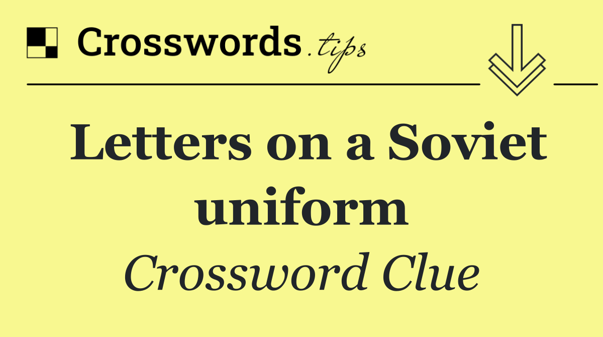 Letters on a Soviet uniform