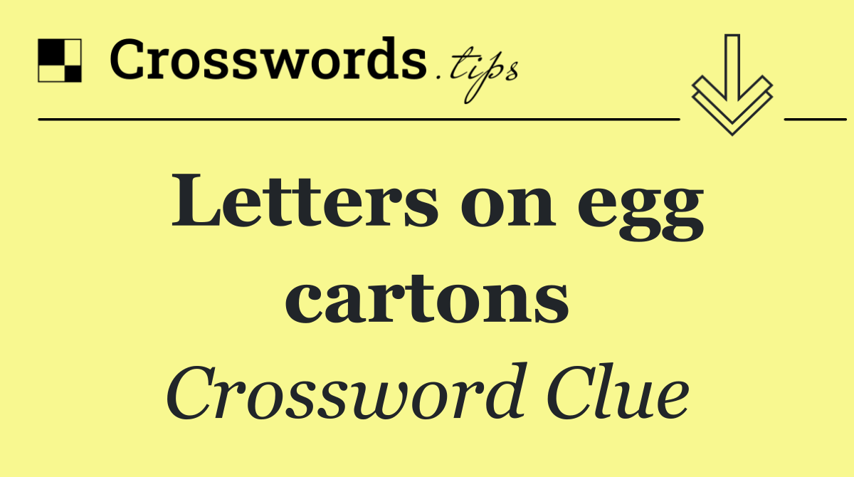 Letters on egg cartons