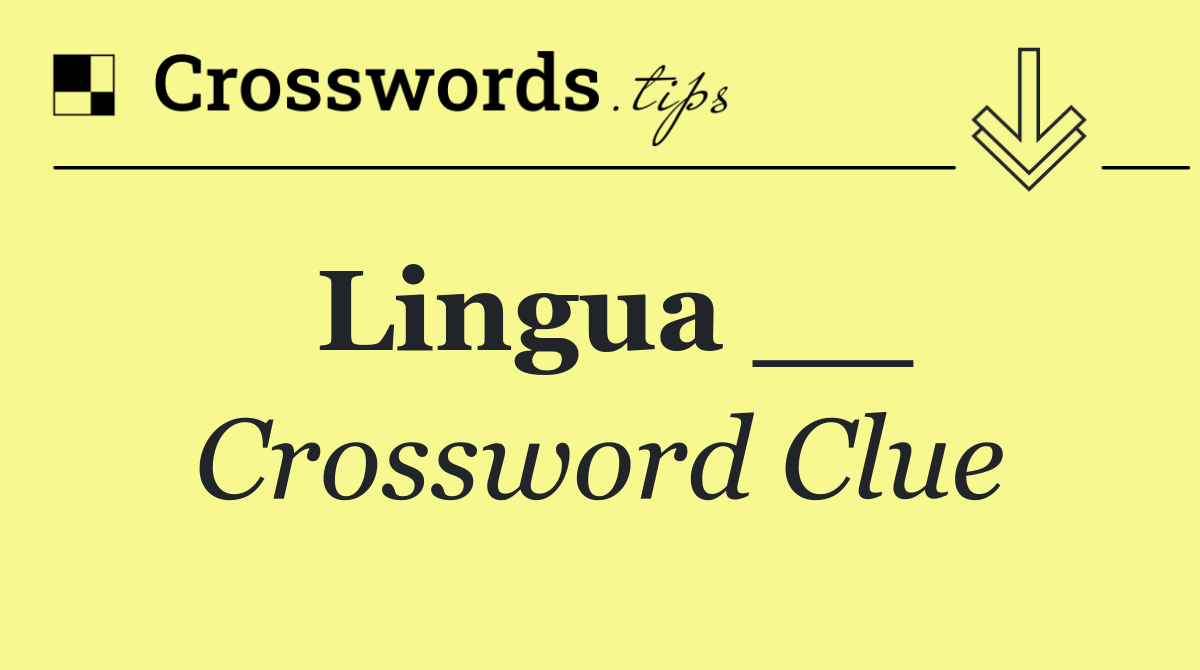 Lingua __