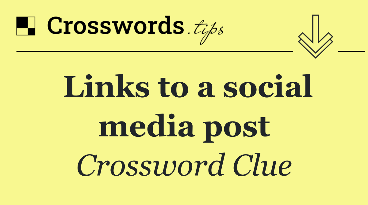 Links to a social media post