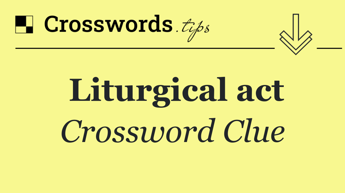 Liturgical act