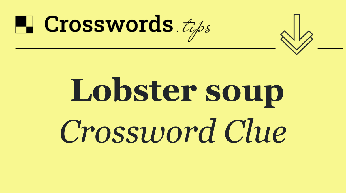 Lobster soup