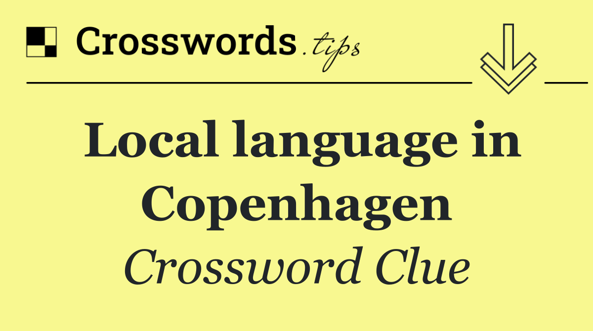 Local language in Copenhagen