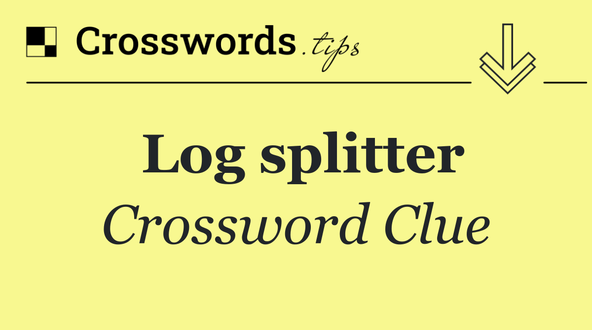 Log splitter