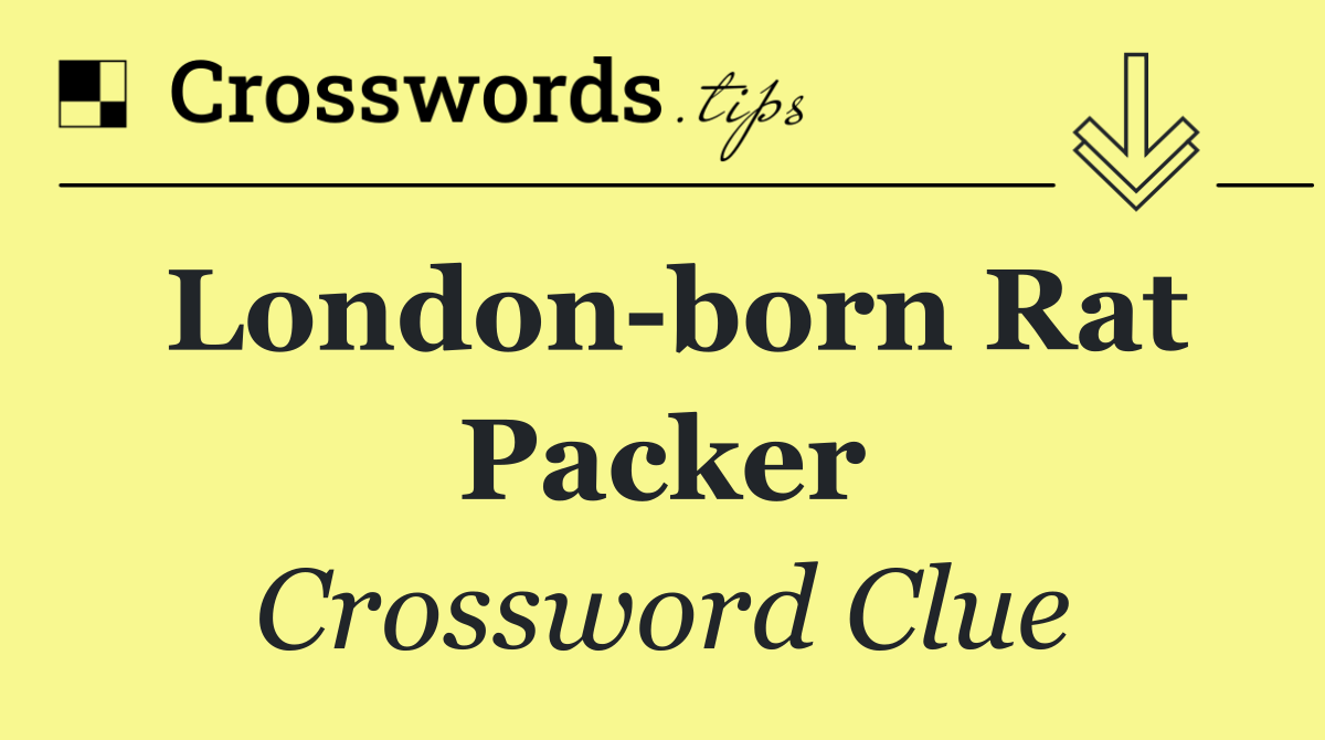 London born Rat Packer