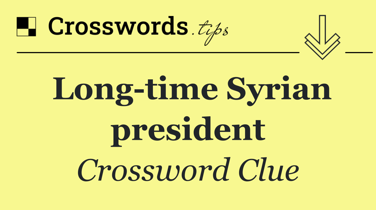 Long time Syrian president