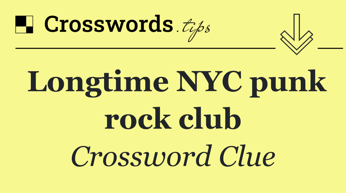 Longtime NYC punk rock club