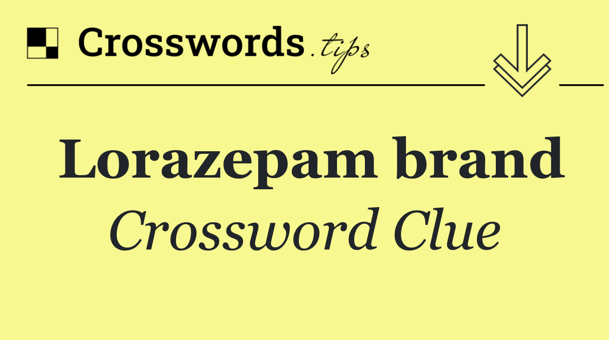 Lorazepam brand