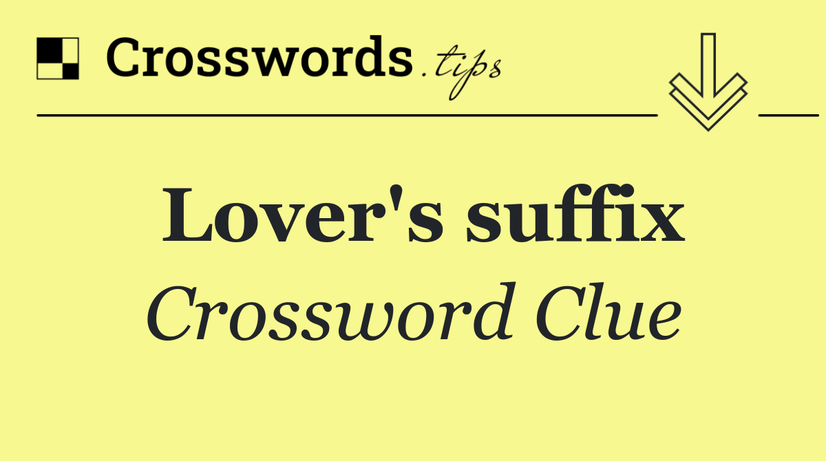 Lover's suffix