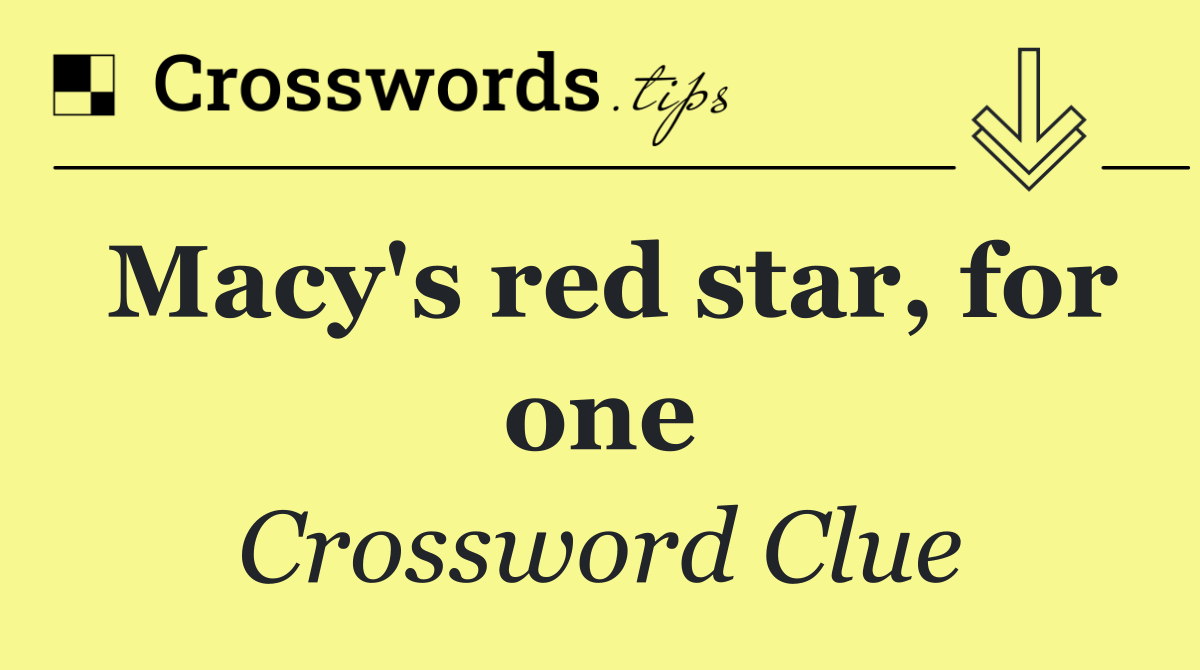 Macy's red star, for one