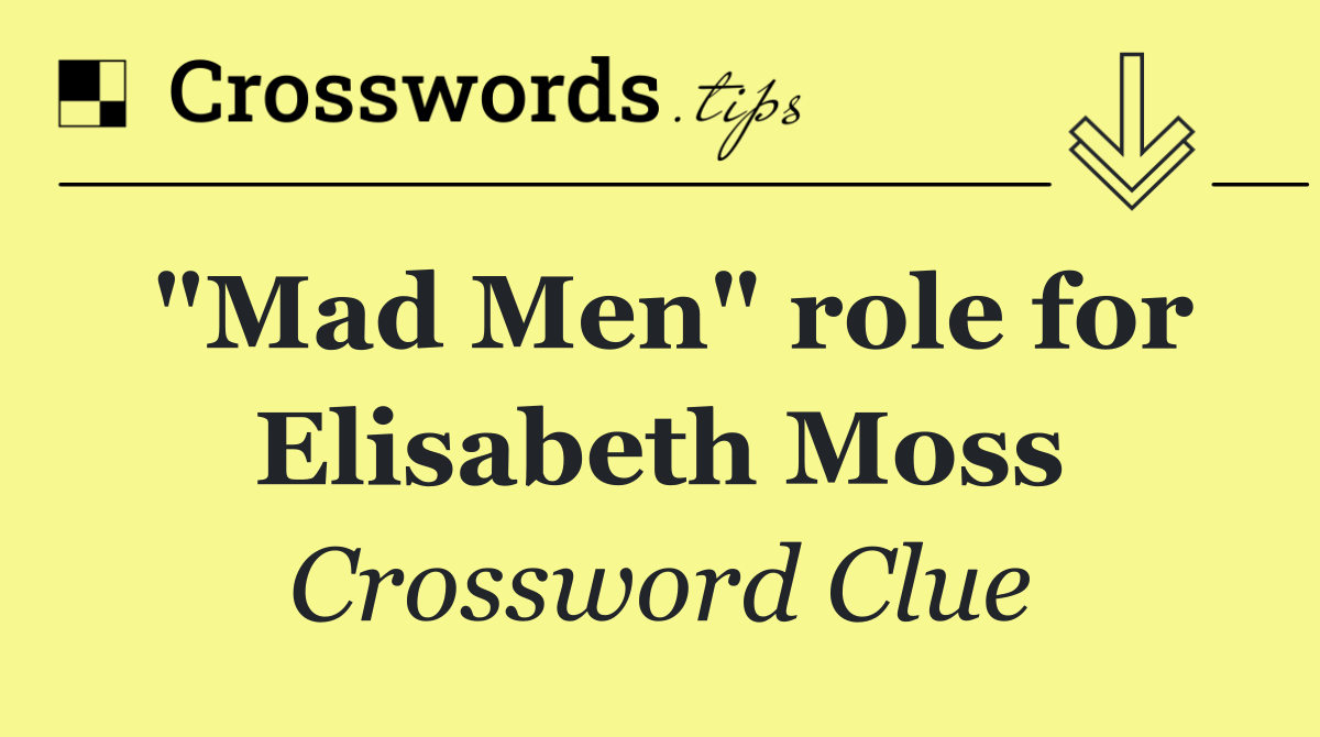 "Mad Men" role for Elisabeth Moss