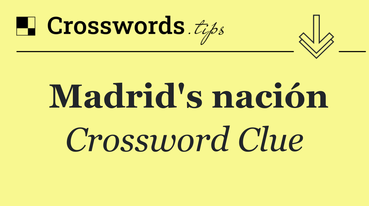Madrid's nación