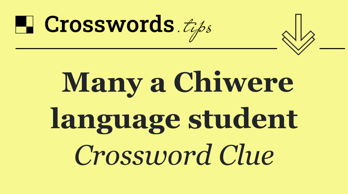 Many a Chiwere language student