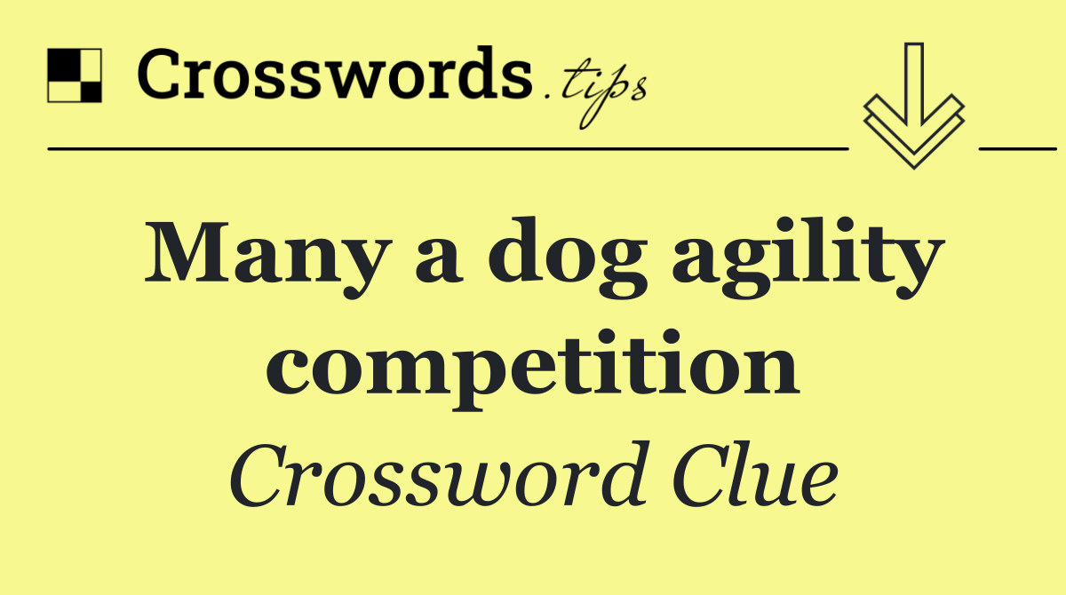 Many a dog agility competition