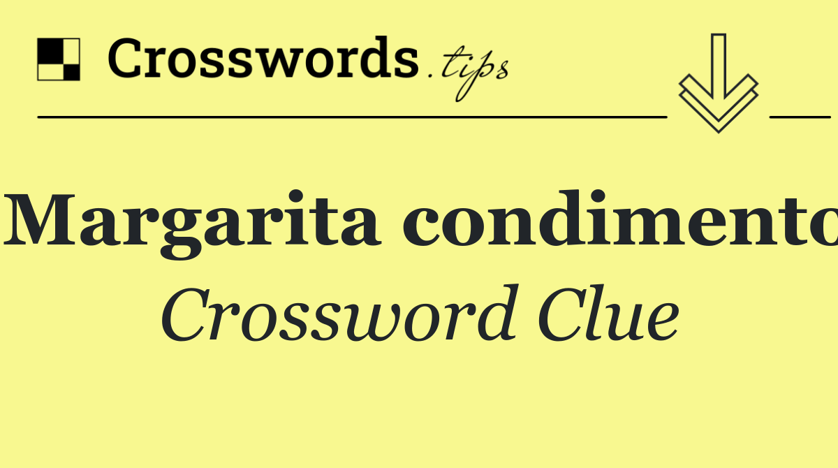 Margarita condimento