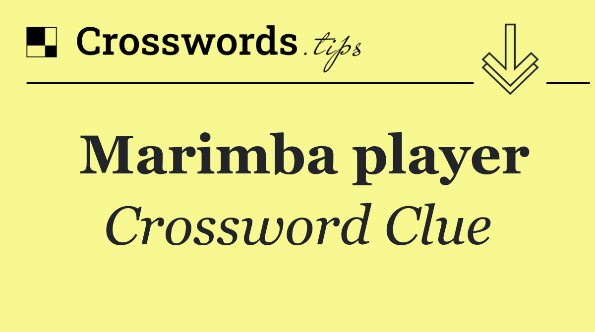 Marimba player