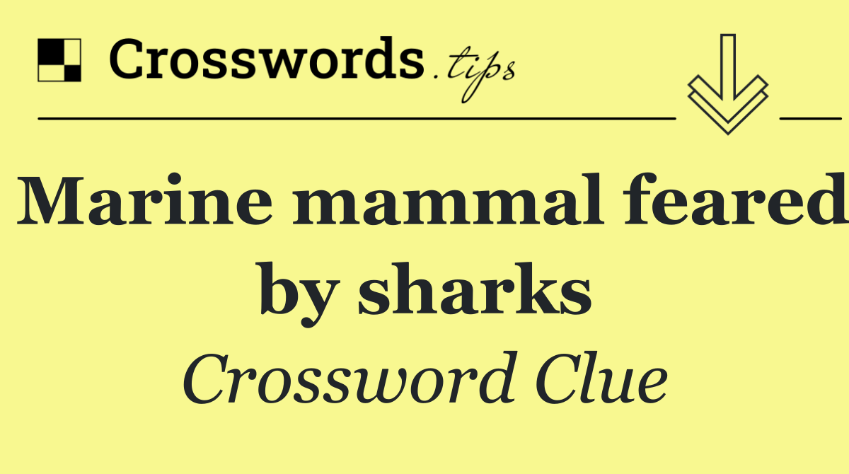 Marine mammal feared by sharks
