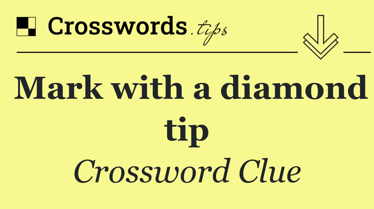 Mark with a diamond tip