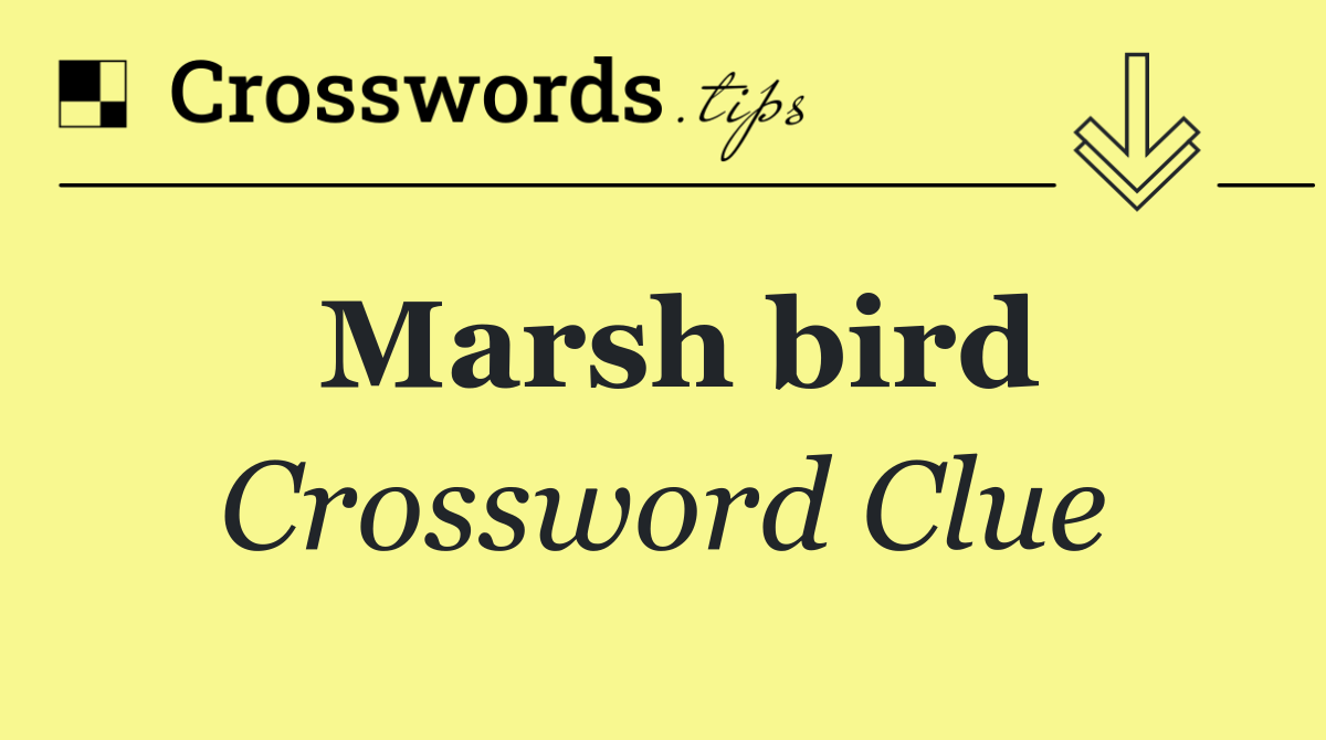 Marsh bird