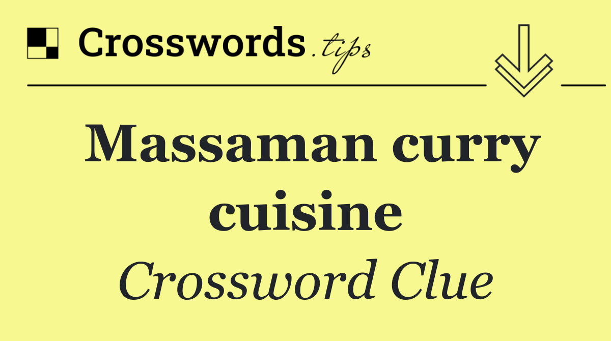 Massaman curry cuisine