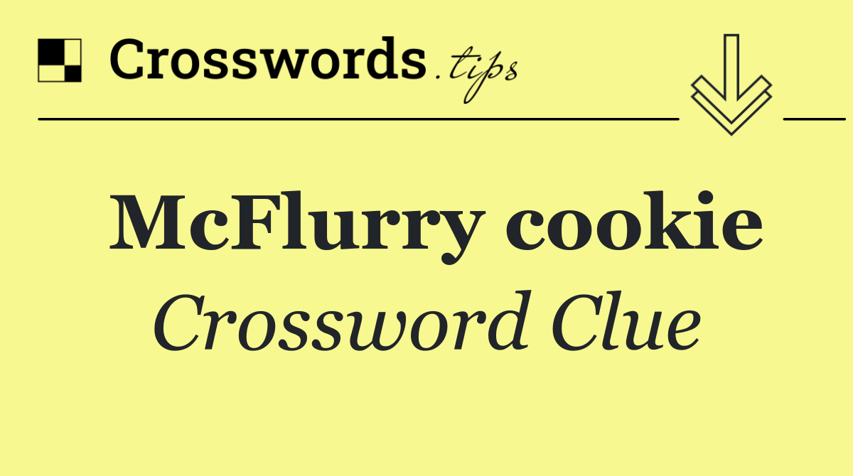 McFlurry cookie