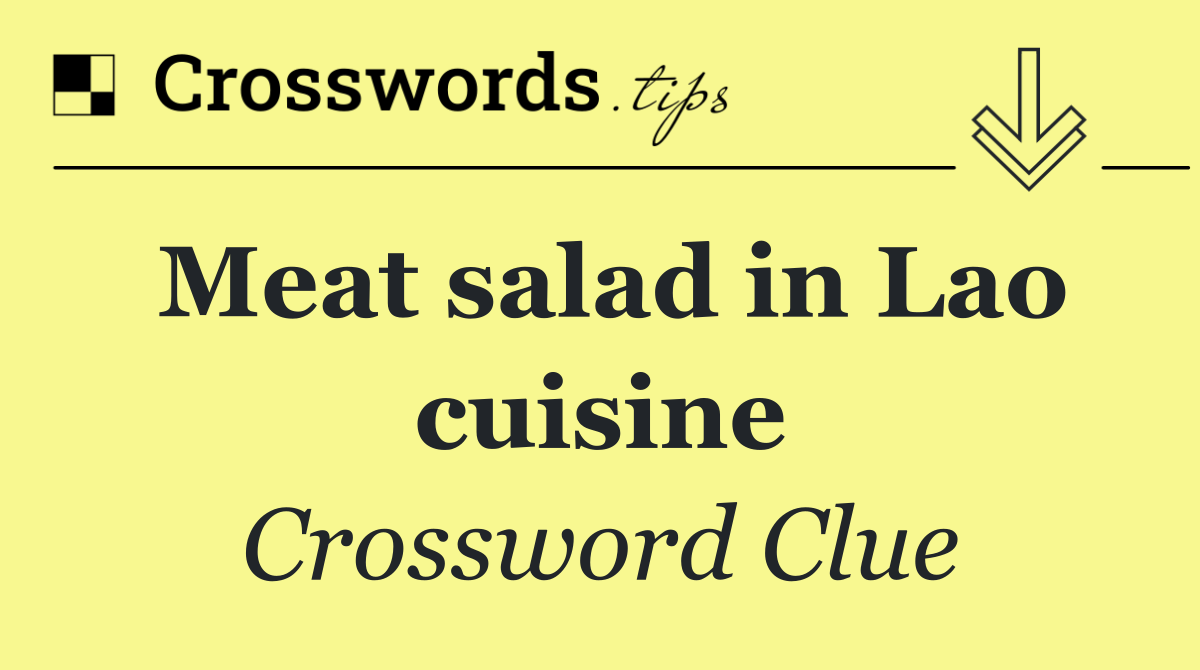 Meat salad in Lao cuisine