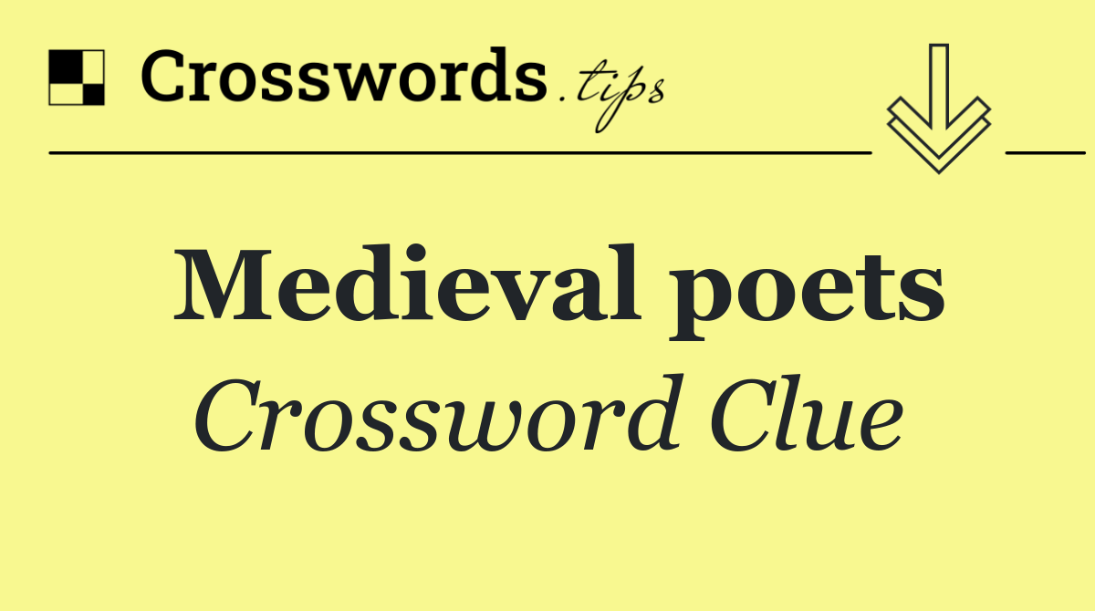 Medieval poets