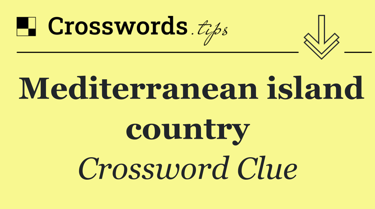 Mediterranean island country