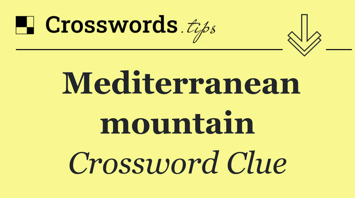 Mediterranean mountain