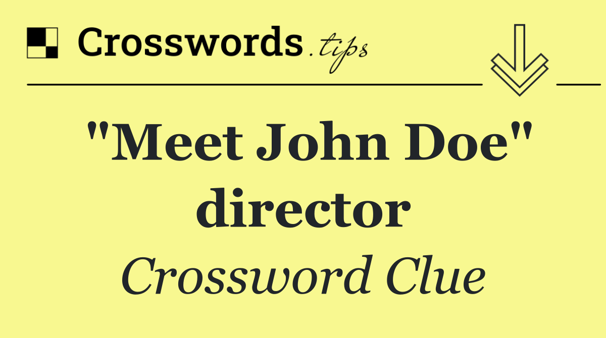 "Meet John Doe" director