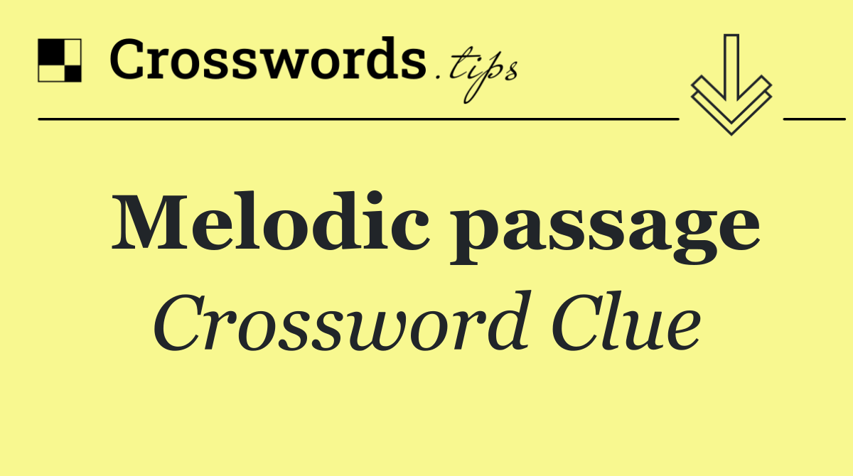 Melodic passage