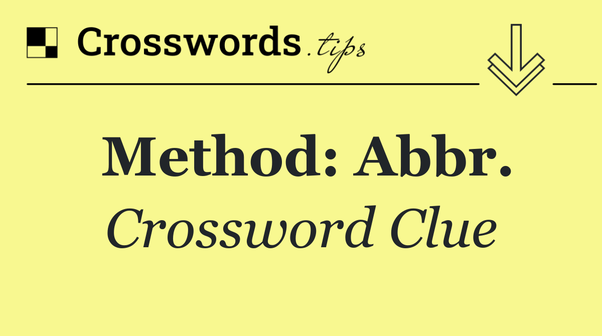 Method: Abbr.