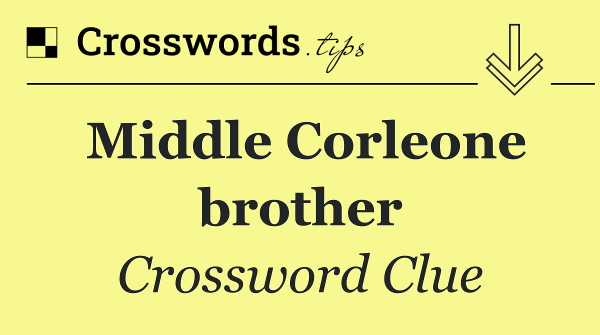 Middle Corleone brother