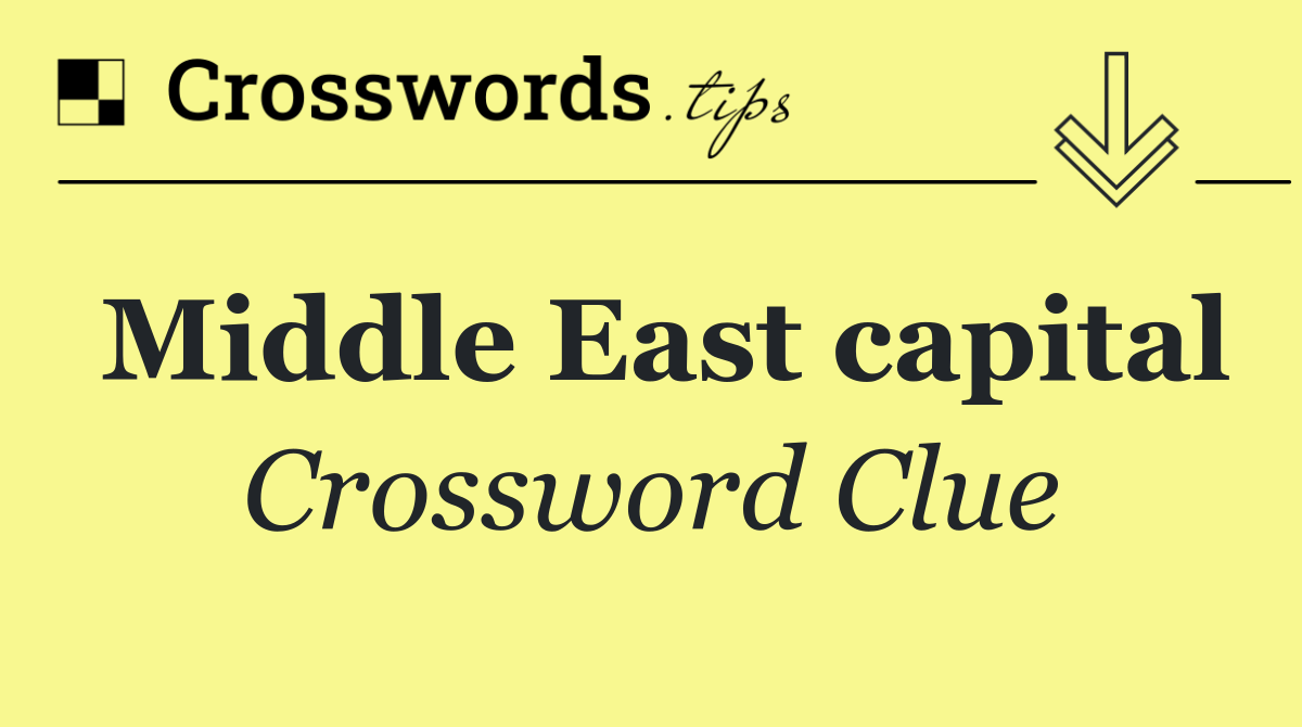 Middle East capital