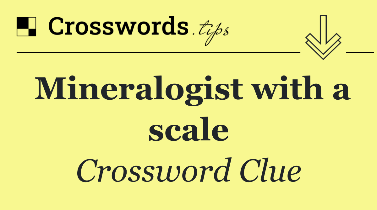 Mineralogist with a scale